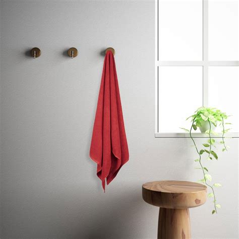 Buy SPACES Swift Dry Red Textured Cotton Bath Towel - 75x150cm from ...