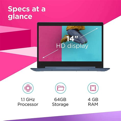 LENOVO IdeaPad 1 14 64GB eMMC Intel Celeron N4020 India | Ubuy