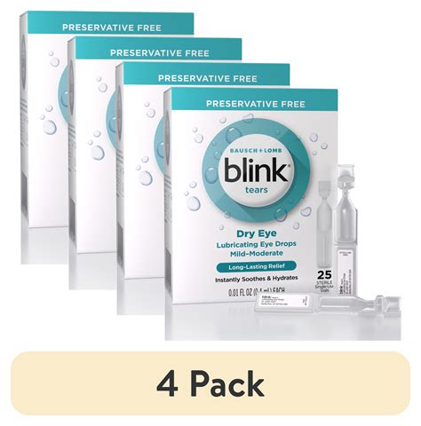 Brandclub - (4 pack) Blink Tears Eye Drops for Dry Eyes, Preservative ...
