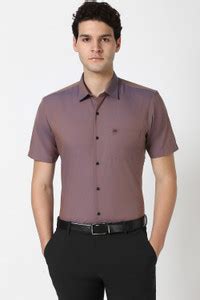 PETER ENGLAND Men Self Design Formal Brown Shirt - Buy PETER ENGLAND ...