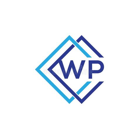 WP Logo Monogram Geometric Shape Style Stock Vector - Illustration of ...