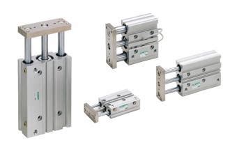 Guided pneumatic cylinder | twin rod cylinder | SEIMITSU
