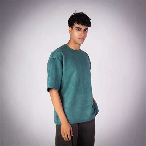 FOREST GREEN EMBROIDERED SUEDE T-SHIRT – Hophead