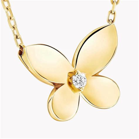 14K Gold Butterfly Pendant Necklace | SolitaireMart
