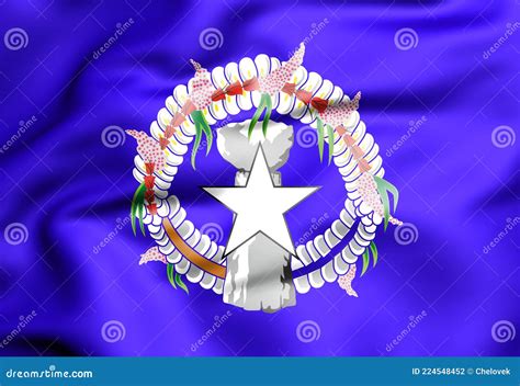 Flag of Northern Mariana Islands. 3D Illustration Stock Illustration - Illustration of coat ...