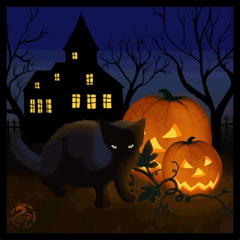 {Best}* Happy Halloween 2023 Animated & 3D GIF Greeting Card, Image ...