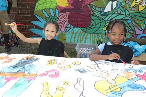 The Mason Square Library Paint Party sponsored by the Community Mural ...