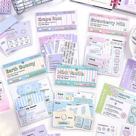30 Pcs Pastel PET Journaling Stickers Set – The Curated Store India