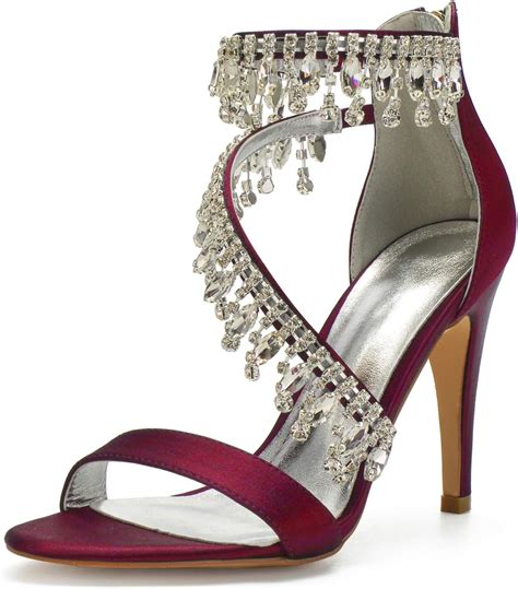 Anna's Bridal IN4 Wedding Shoes for Bride High Heels Sandals Ankle ...