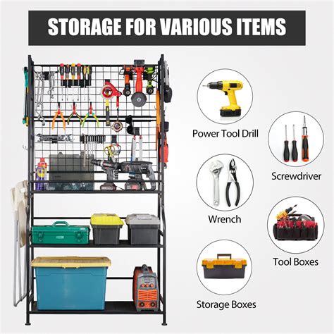 Buy MYTHINGLOGIC Tool Storage Organizer Rack Tool Rack Holder Power ...