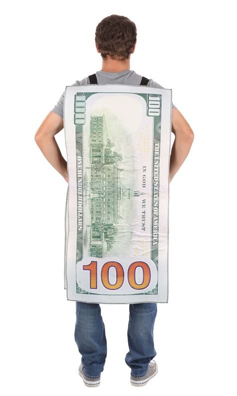 100 Dollar Bill Adult Costume | Money Costumes