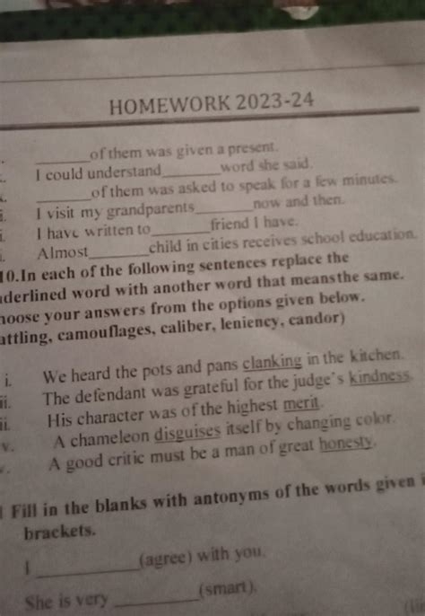 of them was given a present. I could understand word she said. of them ...