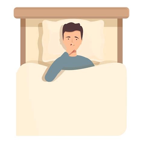 Homem mau ícone sem dormir desenho animado vetor distúrbio do sono ...