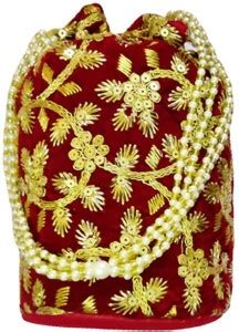 Avanti Creation Ethnic Jardosh Embroidered Velvet Potli Bag For Women ...