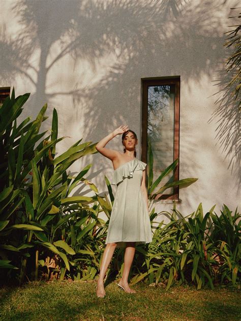 printed sage one shoulder ruffle dress – tara and i