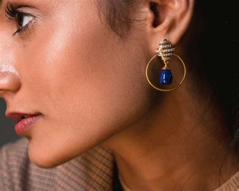 Buy Online Drop Earrings | Spherical Orb Drop Earrings – Ruuh Studios