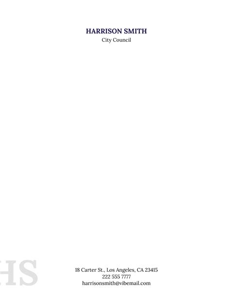 Free Political Candidate Letterhead Template to Edit Online