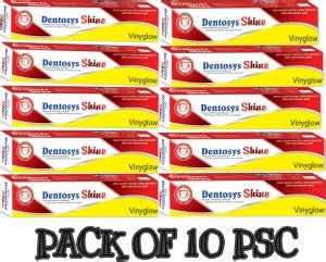 VINYGLOW Dantosys Shine sensitivity toothpaste 100 gm Pack of 10 psc ...