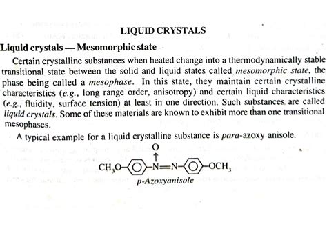 Chapter 7Solid state liquid crystal - chemistry - Studocu