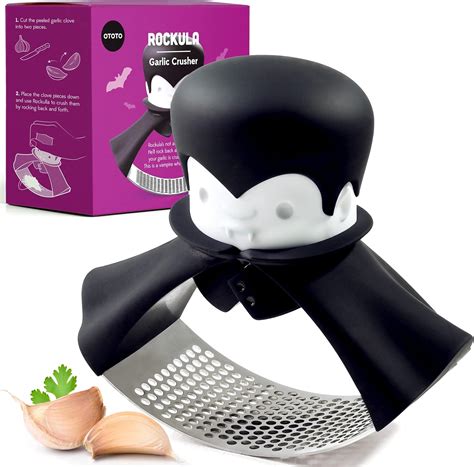 Amazon.com: OTOTO Rockula Garlic Press Rocker - Garlic Masher, Garlic ...