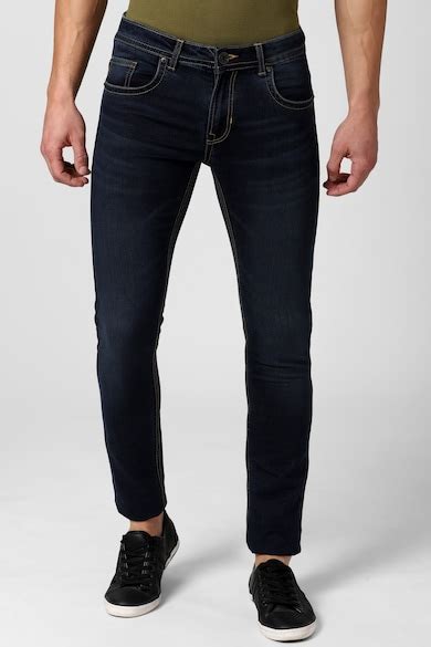 Buy Men Navy Dark Wash Jeans Online - 668231 | Peter England