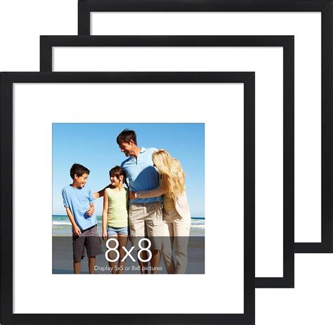 Amazon.com - TWING 8x8 Picture Frames 3 Pack, Black 8x8 Frames Display ...