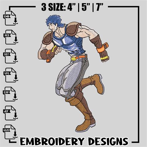 jonathan joestar embroidery design, jonathan embroidery, log | Inspire ...