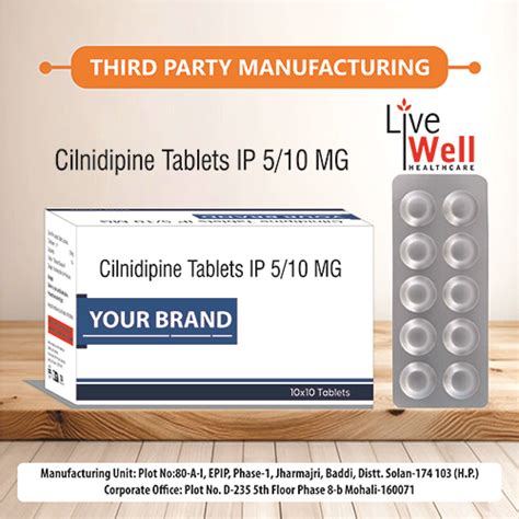 Cilnidipine 5mg/10mg Tablets IP Live Well Healthcare