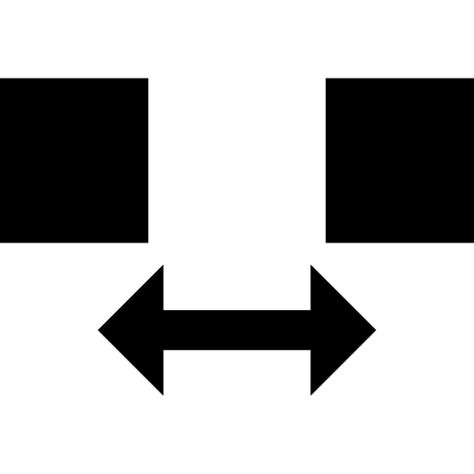 Two squares symbol with double arrow pointing to both sides - Free ...
