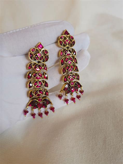 Red regalia earrings – RACHNA GOYAL
