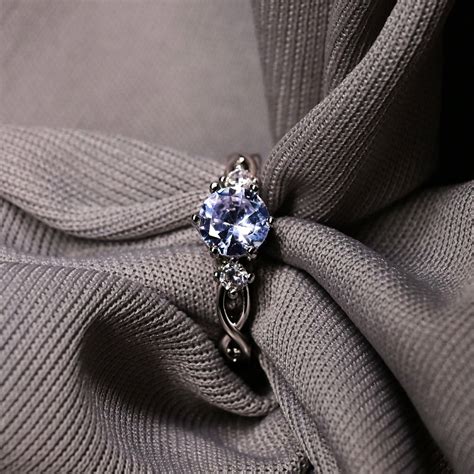925 Silver Plated Elegant Six-Claw Crystal Adjustable Ring – Kyonara