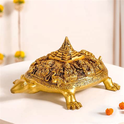 Tortoise With Shree Yantra Brass Showpiece Online - Premium Devotion ...