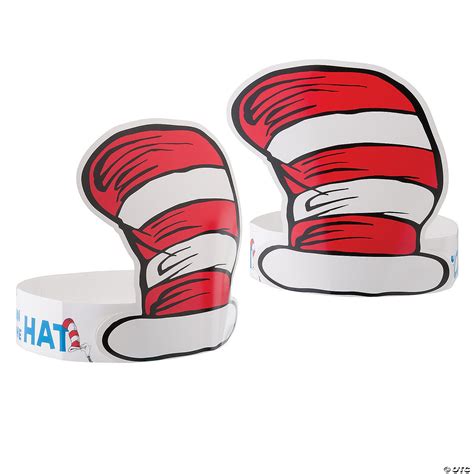 8" Dr. Seuss™ The Cat in the Hat™ Red & White Striped Cardstock ...
