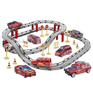 Buy BLiSS HUES™ 1:64 Die Cast Metal Model Car Slot Race Cars Toys- Fire ...