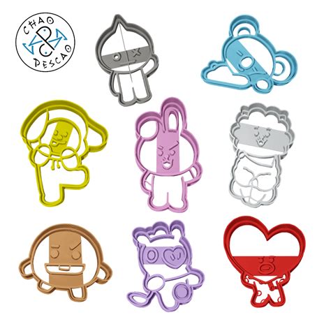 STL file BT21 Collection Set - BTS - Cookie Cutter - Fondant 🍪 ・3D ...