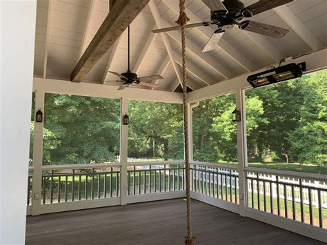 Screened Porch Railing Designs What Are The Best Porch Flooring