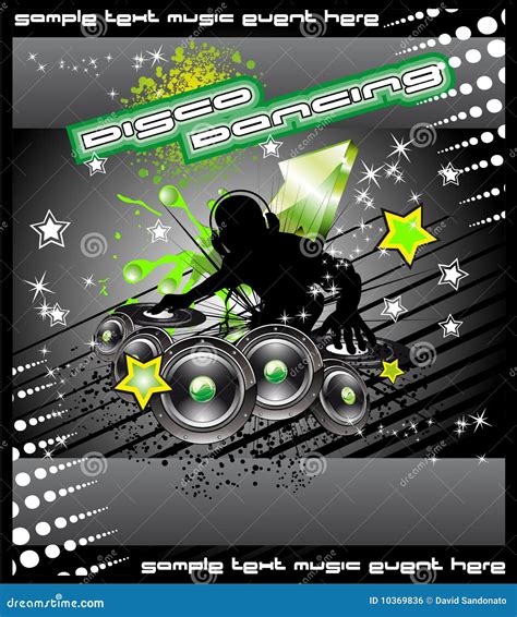 Disk Jockey Music Background Stock Vector - Illustration of dance ...