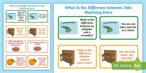 What Is the Difference between Joke Matching Pairs