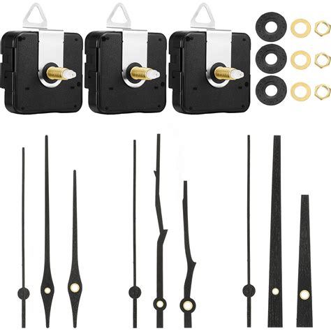 Buy 3 Pieces Long Shaft Clock Movement with 3 Types of Walnut Wood ...