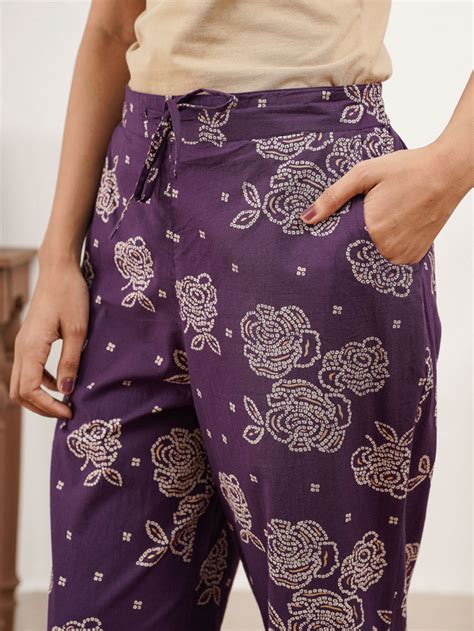 Buy Soft Cotton Floral Straight Purple Tunic & Pyjama TP5776T | Aramya