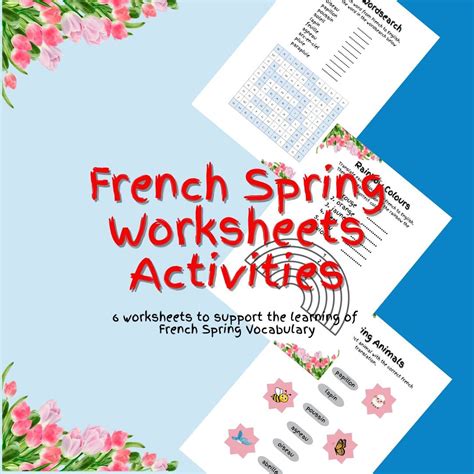 Engage with French Spring Vocabulary: Fun Worksheets