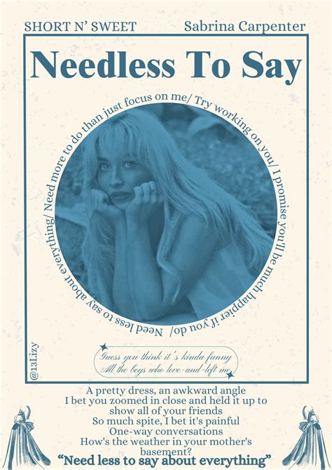 Needless to say | Sabrina carpenter album, Sabrina carpenter, Sabrina