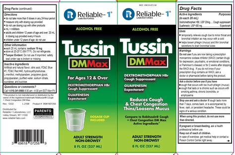 DailyMed - TUSSIN DMMAX- dextromethorphan hbr, guaifenesin liquid