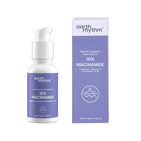 Earth Rhythm 10% Niacinamide Face Serum with Hyaluronic Acid | For Acne ...