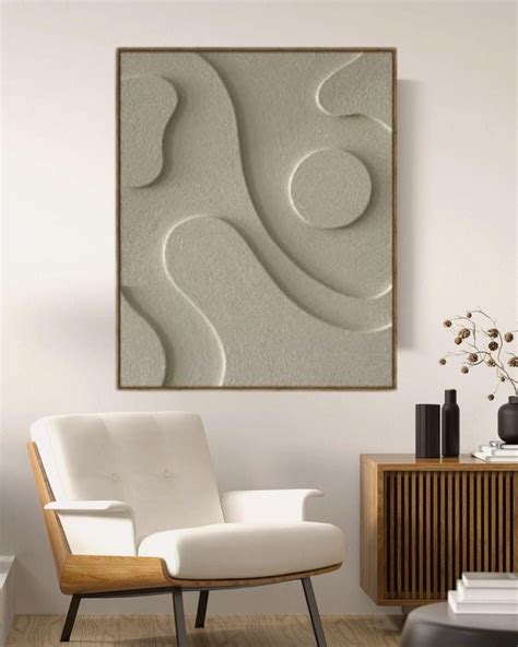 White Modern Relief Painting - Contemporary Abstract Texture 3D Wall A ...