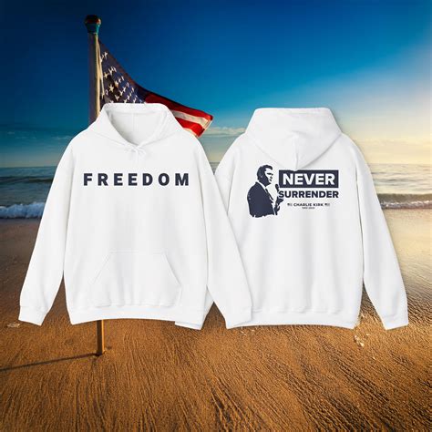 Charlie Kirk Never Surrender Hoodie