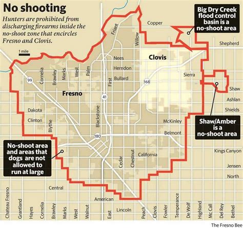Fresno City Map Downtown