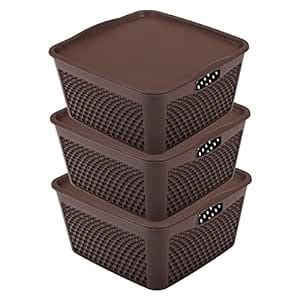 Kuber Industries Netted Design Unbreakable Multipurpose Square Shape ...