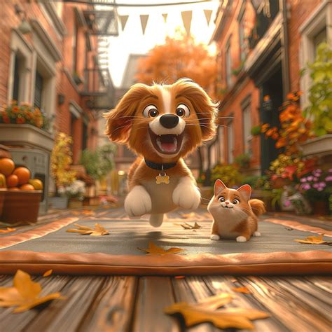 Animated cheerful dog scenes Images - Free Download on Freepik