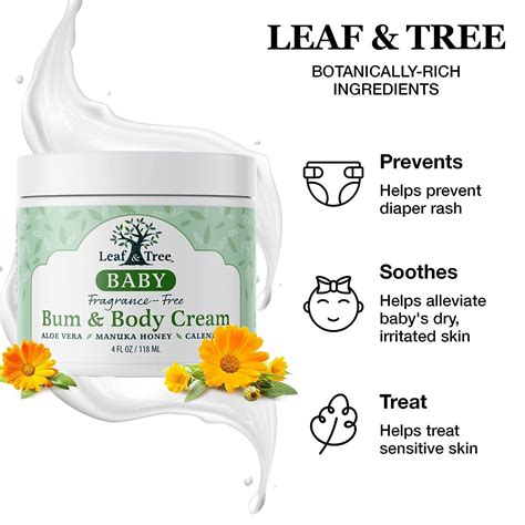 Baby Diaper Cream with Aloe Vera & Manuka Honey - Fragrance-Free for ...